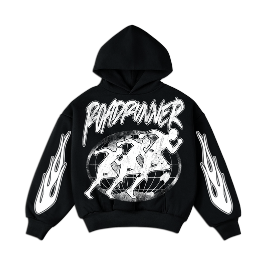 BLACK ( GLOBAL ) ROADRUNNER HOODIE